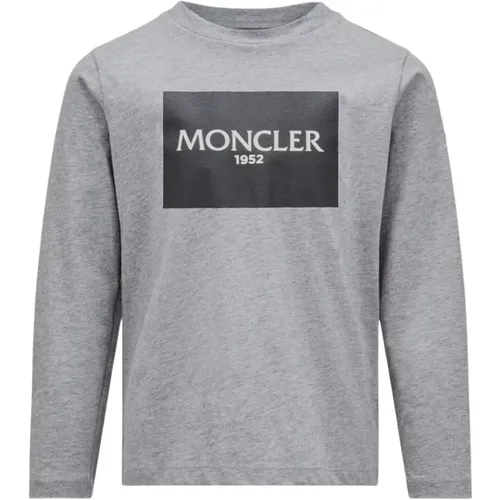 Moncler - Tops > T-Shirts - Gray - Moncler - Modalova