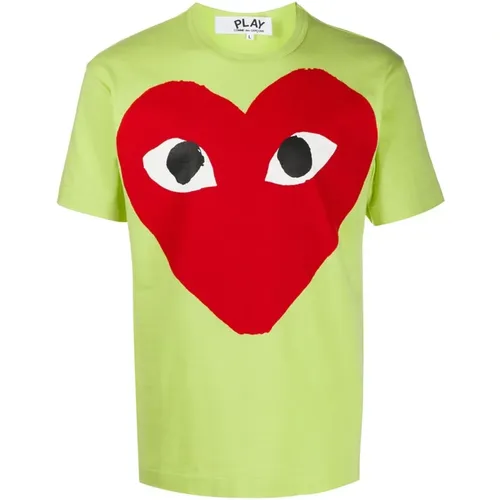 Oversized heart print T-shirt - Comme des Garçons Play - Modalova