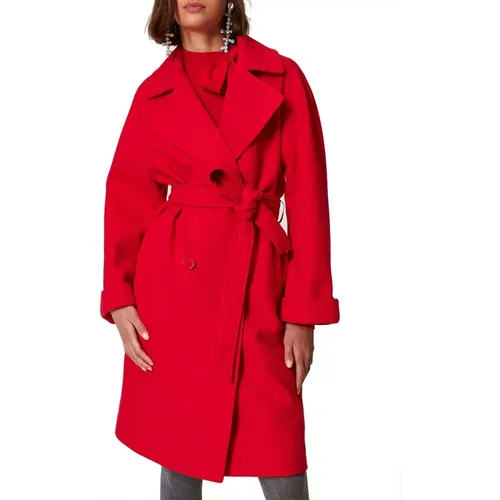 Coats > Belted Coats - - Actitude - Modalova