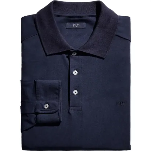 Fay - Tops > Polo Shirts - Blue - Fay - Modalova