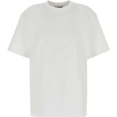 Ganni - Tops > T-Shirts - White - Ganni - Modalova