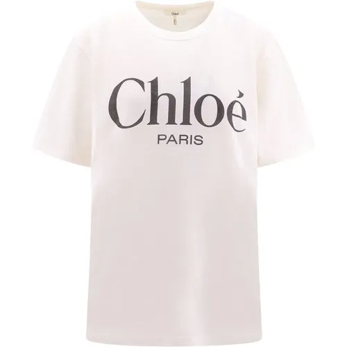 Chloé - Tops > T-Shirts - White - Chloé - Modalova