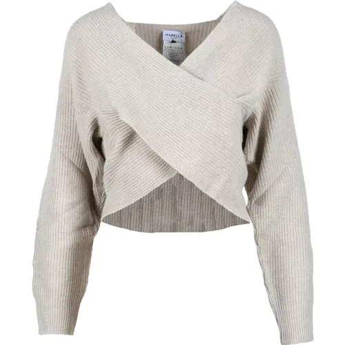 Knitwear > V-neck Knitwear - - Marella - Modalova