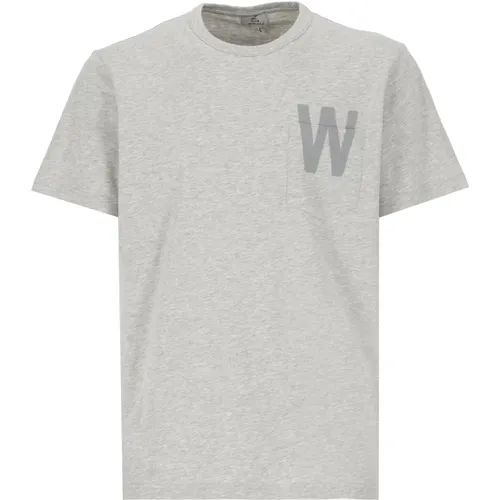 Woolrich - Tops > T-Shirts - Gray - Woolrich - Modalova