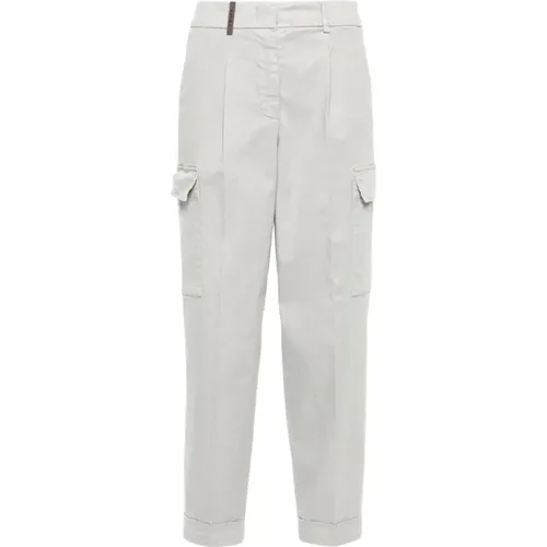 Trousers > Cropped Trousers - - PESERICO - Modalova