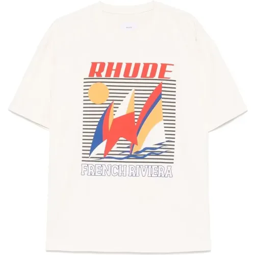 Rhude - Tops > T-Shirts - White - Rhude - Modalova