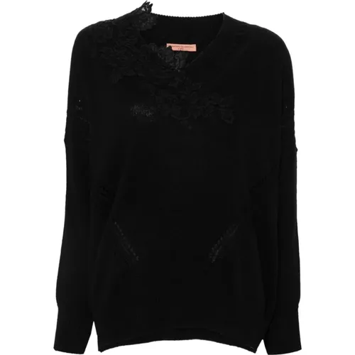 Knitwear > V-neck Knitwear - - Ermanno Scervino - Modalova