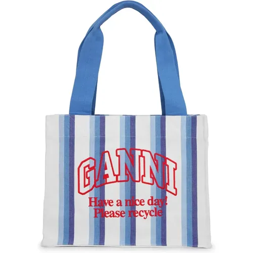 Ganni - Bags > Tote Bags - Blue - Ganni - Modalova