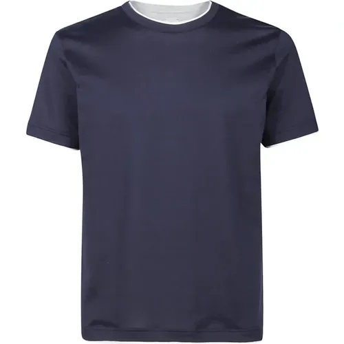 Eleventy - Tops > T-Shirts - Blue - Eleventy - Modalova
