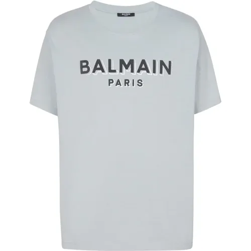 Balmain - Tops > T-Shirts - Gray - Balmain - Modalova