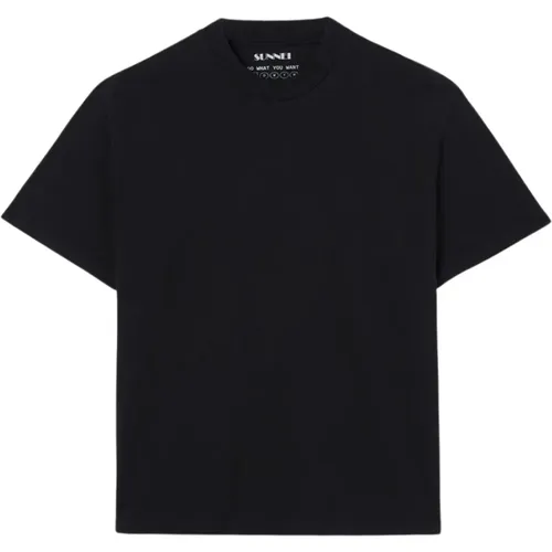 Sunnei - Tops > T-Shirts - Black - Sunnei - Modalova
