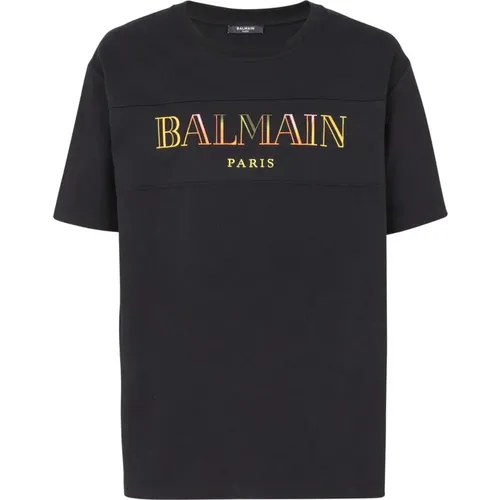 Balmain - Tops > T-Shirts - Black - Balmain - Modalova