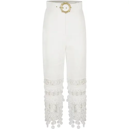 Trousers > Straight Trousers - - Zimmermann - Modalova