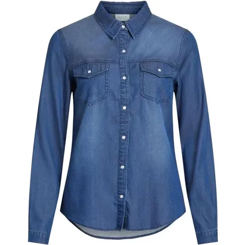 Blouses & Shirts > Denim Shirts - - Vila - Modalova