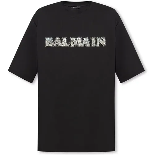 Balmain - Tops > T-Shirts - Black - Balmain - Modalova