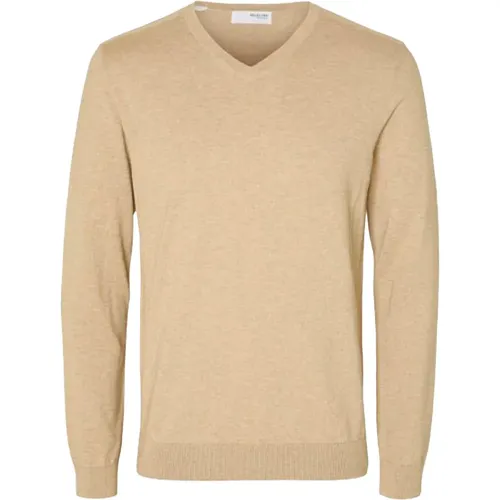 Knitwear > V-neck Knitwear - - Selected Homme - Modalova