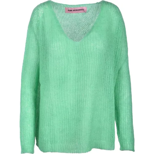 Knitwear > V-neck Knitwear - - Pink Memories - Modalova