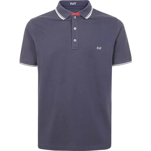 Fay - Tops > Polo Shirts - Blue - Fay - Modalova