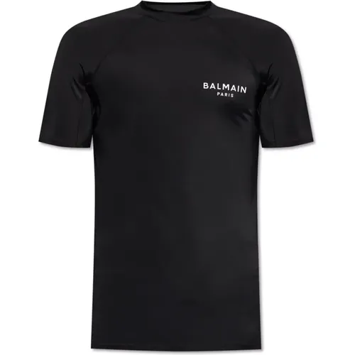 Balmain - Tops > T-Shirts - Black - Balmain - Modalova