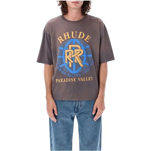 Rhude - Tops > T-Shirts - Gray - Rhude - Modalova