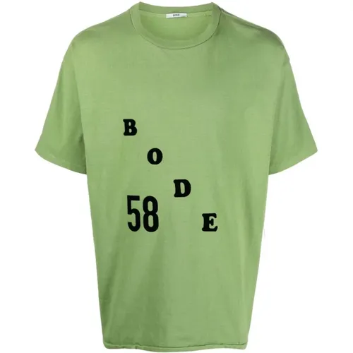 Bode - Tops > T-Shirts - Green - Bode - Modalova
