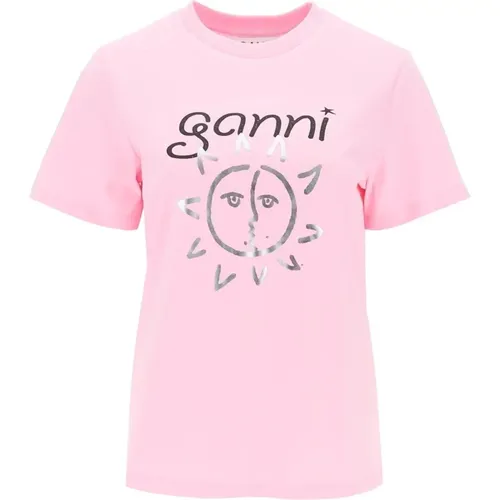 Ganni - Tops > T-Shirts - Pink - Ganni - Modalova