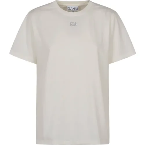 Ganni - Tops > T-Shirts - Beige - Ganni - Modalova