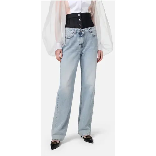 Jeans > Straight Jeans - - Elisabetta Franchi - Modalova