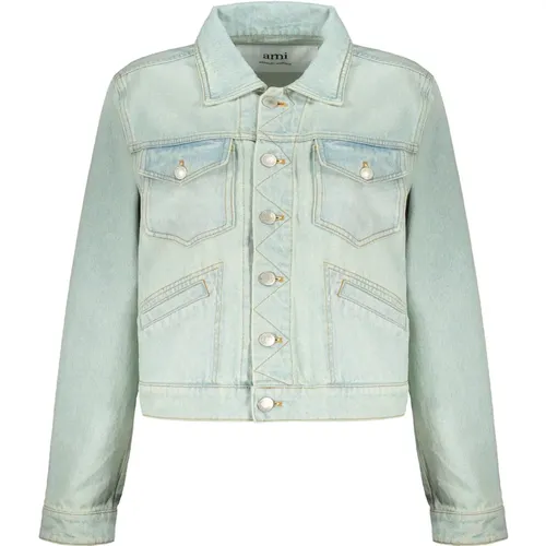 Jackets > Denim Jackets - - Ami Paris - Modalova