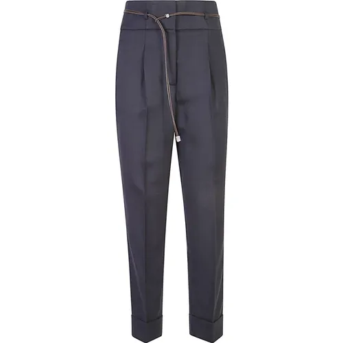 Trousers > Cropped Trousers - - PESERICO - Modalova