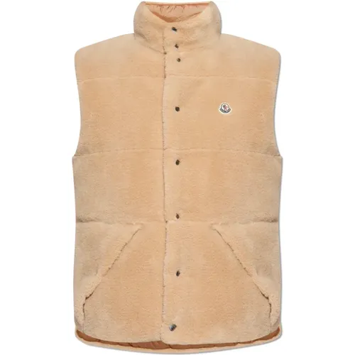 Moncler - Jackets > Vests - Beige - Moncler - Modalova