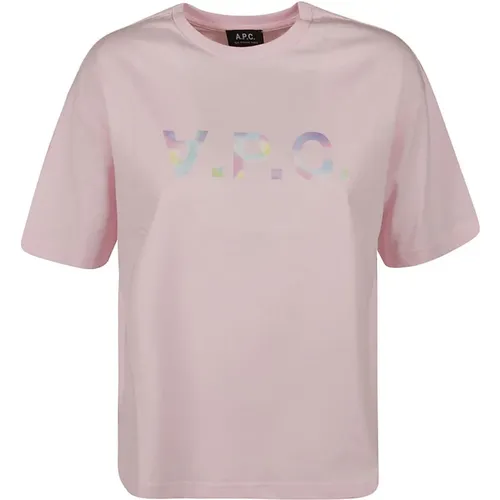 A.p.c. - Tops > T-Shirts - Pink - A.p.c. - Modalova