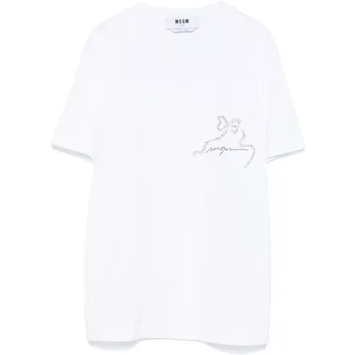 Msgm - Tops > T-Shirts - White - Msgm - Modalova