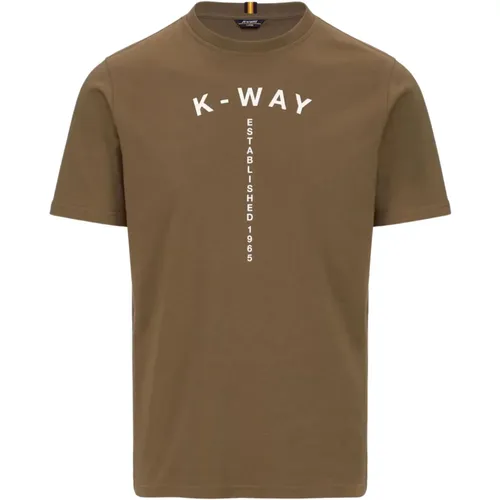 K-Way - Tops > T-Shirts - Brown - K-way - Modalova