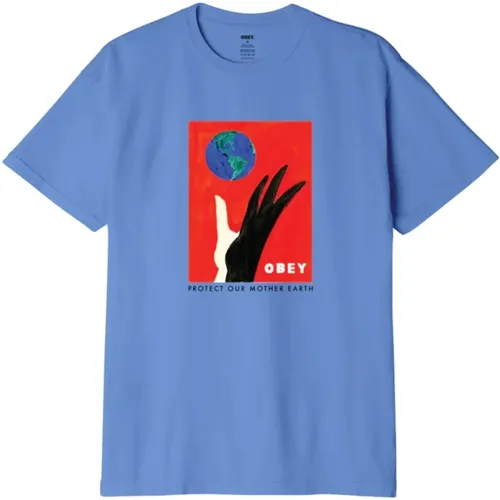 Obey - Tops > T-Shirts - Blue - Obey - Modalova