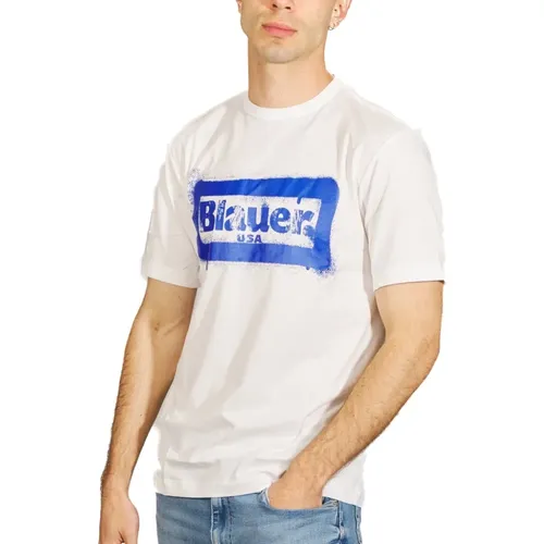 Blauer - Tops > T-Shirts - White - Blauer - Modalova