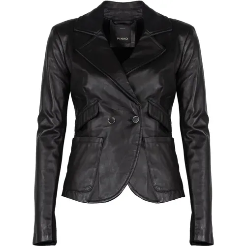 Jackets > Leather Jackets - - pinko - Modalova