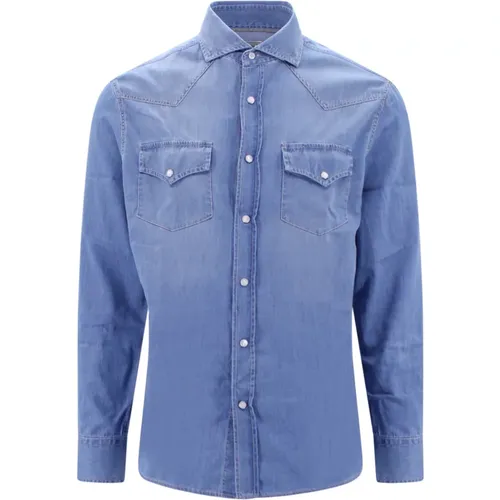 Shirts > Denim Shirts - - BRUNELLO CUCINELLI - Modalova