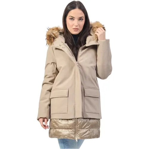 YES ZEE - Coats > Parkas - Beige - YES ZEE - Modalova