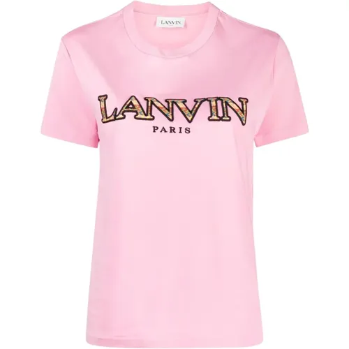 Lanvin - Tops > T-Shirts - Pink - Lanvin - Modalova