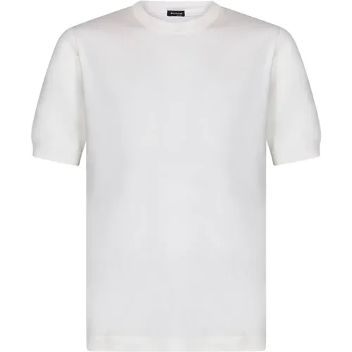 Kiton - Tops > T-Shirts - White - Kiton - Modalova