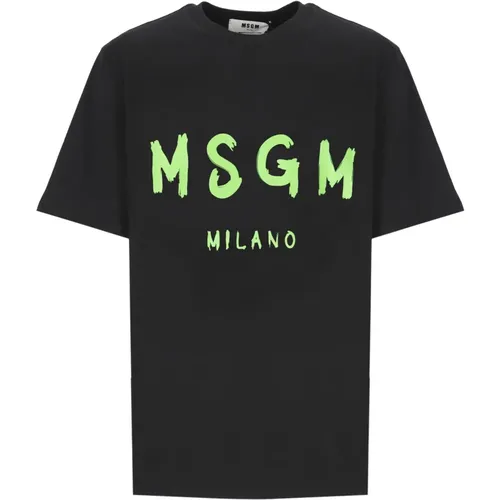 Msgm - Tops > T-Shirts - Black - Msgm - Modalova