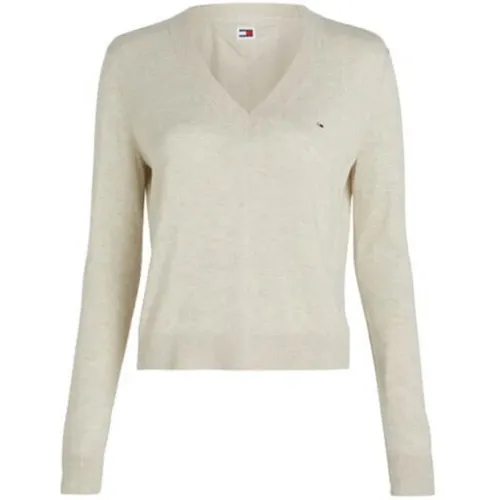 Knitwear > V-neck Knitwear - - Tommy Jeans - Modalova