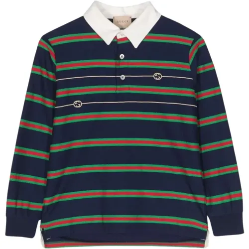 Gucci - Tops > Polo Shirts - Blue - Gucci - Modalova