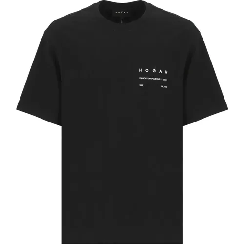 Hogan - Tops > T-Shirts - Black - Hogan - Modalova