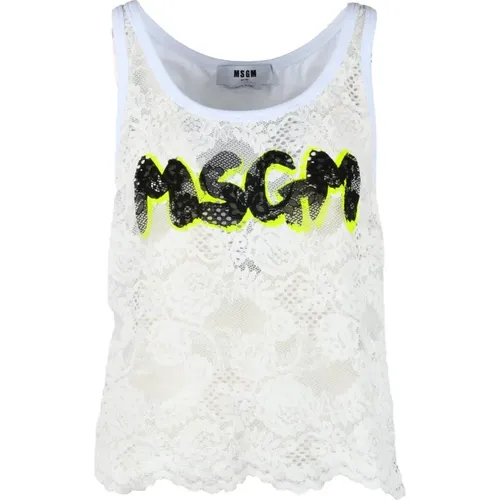 Tops > Sleeveless Tops - - Msgm - Modalova