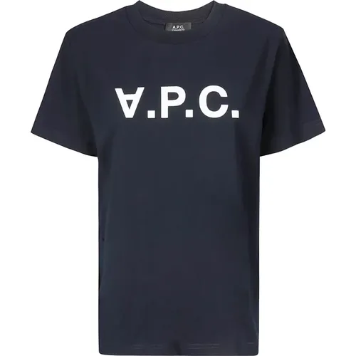 A.p.c. - Tops > T-Shirts - Blue - A.p.c. - Modalova