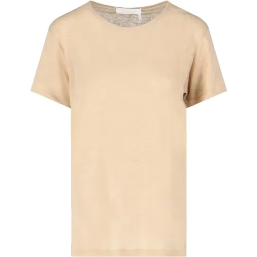 Chloé - Tops > T-Shirts - Beige - Chloé - Modalova