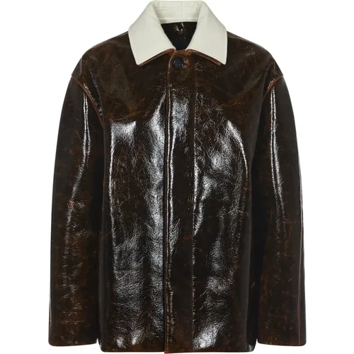 Jackets > Leather Jackets - - Philosophy di Lorenzo Serafini - Modalova