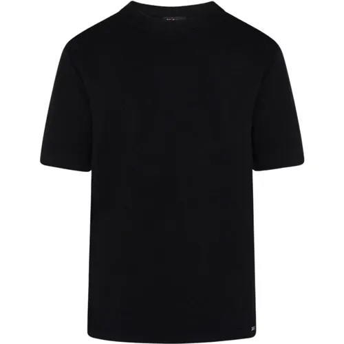 Kiton - Tops > T-Shirts - Black - Kiton - Modalova